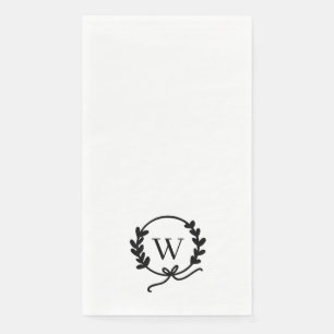 Whimsical Hand-Drawn Wreator Monogram Servet