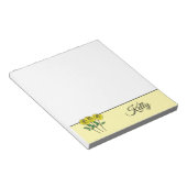 Whimsical Hand Drawn Yellow Roses Notitieblok (Schuin)