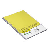 Whimsical Hand Drawn Yellow Roses Notitieboek (Rechterzijde)