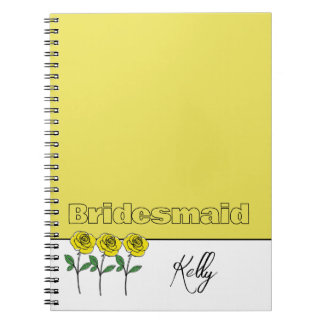 Whimsical Hand Drawn Yellow Roses Notitieboek