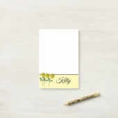 Whimsical Hand Drawn Yellow Roses Post-it® Notes (Op bureau)