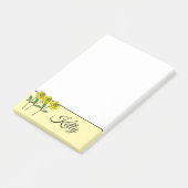 Whimsical Hand Drawn Yellow Roses Post-it® Notes (Schuin)