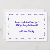 Whimsical Hand Drawn You Will Be My Bridesmaid Kaart (Achterkant)