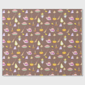 Whimsical Hand geïllustreerd Herfst Cadeaupapier (Vlak)