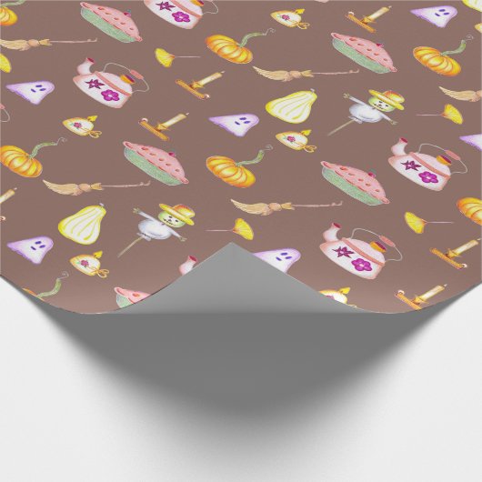 Whimsical Hand geïllustreerd Herfst Cadeaupapier (Hoek)