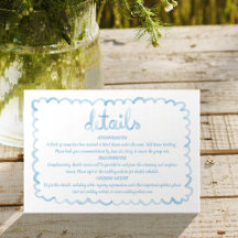 Whimsical Hand Geïllustreerd Lichtblauw Lijst