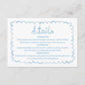 Whimsical Hand Geïllustreerd Lichtblauw Lijst Informatiekaartje (Voorkant)