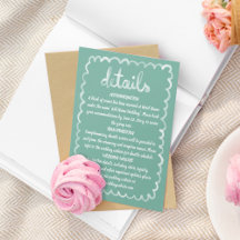 Whimsical Hand Geïllustreerd Olijfgroen Wit Lijst