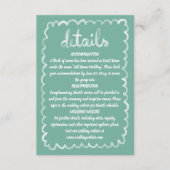 Whimsical Hand Geïllustreerd Olijfgroen Wit Lijst Informatiekaartje (Voorkant)