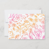 Whimsical Hand Geïllustreerde Groene Lijst RSVP-Ka RSVP Kaartje (Achterkant)