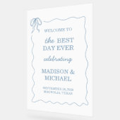 Whimsical Hand getekend blauw geïllustreerde bruil Acryl Bord (Hoek)