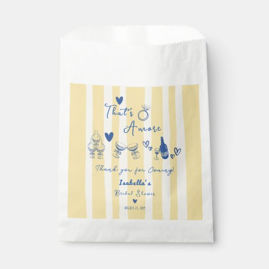 Whimsical Hand Getekend Dat is Amor Bruidsmeisjard Bedankzakje (Voorkant)