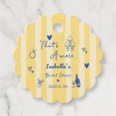 Whimsical Hand Getekend Dat is Amore Bruidsuitnodi Bedankjes Labels (Voorkant)