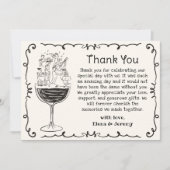 Whimsical Hand getekend eigenzinnige bruiloft beda Bedankkaart (Voorkant)