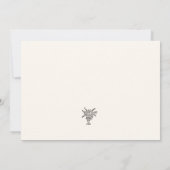 Whimsical Hand getekend eigenzinnige bruiloft beda Bedankkaart (Achterkant)