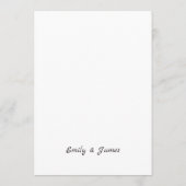 Whimsical Hand getekend eigenzinnige bruiloft menu (Achterkant)