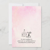 Whimsical Hand getekend Eigenzinnige bruiloft Save Kaart (Achterkant)