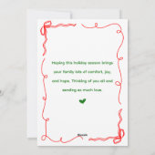 Whimsical Hand Getekend Getrouwd & Prettig Kerstfe Feestdagenkaart (Achterkant)