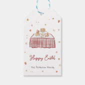 Whimsical Hand getekend Happy Easter Cadeaulabel (Voorkant)