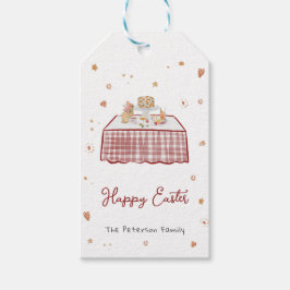 Whimsical Hand getekend Happy Easter Cadeaulabel