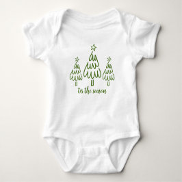 Whimsical Hand Getekend Krabbelgroen Romper