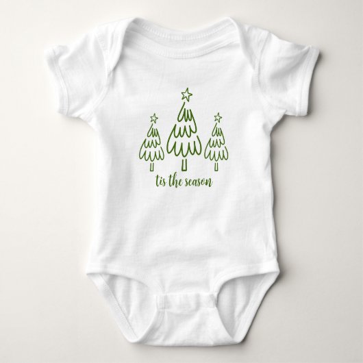 Whimsical Hand Getekend Krabbelgroen Romper (Voorkant)