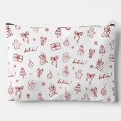 Whimsical Hand Getekend Krabbelrood Etui (Achterkant)