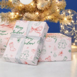 Whimsical Hand getekend Leuk Frans Vrolijk Kerstfe Cadeaupapier<br><div class="desc">Breng een speelse geest aan uw kerstcadeaus met dit grillige handgetekende Franse vrolijke kerstinpakpapier. Met prachtige schetsen en levendige kleuren belichaamt het de vreugde van het seizoen. Ideaal voor degenen die een unieke draai aan de traditionele verpakking waarderen, dit ontwerp heeft charmante doodles die een Franse flair oproepen. Pas het...</div>