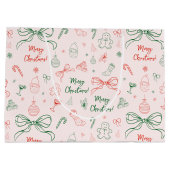 Whimsical hand getekend Leuke Franse kerst Coquett Groot Cadeauzakje (Achterkant)