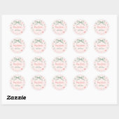 Whimsical Hand getekend Leuke Franse kerstvakantie Ronde Sticker (Vel)