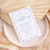 Whimsical Hand getekend Lichtblauw Waterverf bruil Kaart