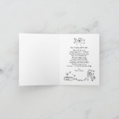 Whimsical Hand getekend net getrouwd auto bruiloft Bedankkaart (Binnen)