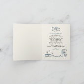 Whimsical Hand getekend net getrouwd auto bruiloft Bedankkaart (Binnen)