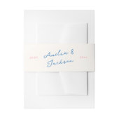 Whimsical Hand getekend roze & blauw Uitnodigingen Wikkel (Voorkant Voorbeeld)