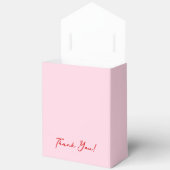 Whimsical Hand getekend Roze & Rode bruiloft Bedankdoosjes (Open)