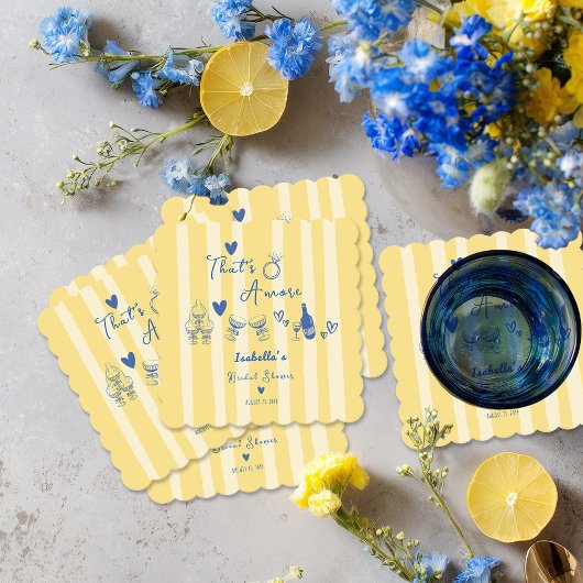 Whimsical hand getekend That's amore Bruidsmeisjes Kartonnen Onderzetters