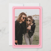 Whimsical Hand Getekend Vet Rood & Roze Save the D Kaart (Achterkant)