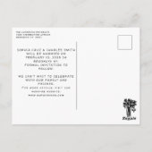 Whimsical Hand getekend Zwarte Illustratie Trouwen Briefkaart (Achterkant)