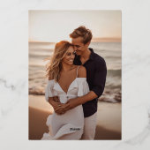 Whimsical Hand Getekende Boog Frame Save the Date Folie Uitnodiging (Achterkant)