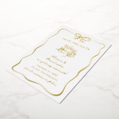 Whimsical Hand Getekende Boog Frame Save the Date Folie Uitnodiging (Gedraaid)