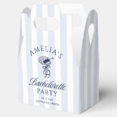 Whimsical Hand Getekende Cocktail Bachelorette Wee Bedankdoosjes (Geopend)