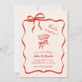 Whimsical Hand getekende cocktails die een bruilof Kaart (Voorkant)