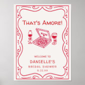Whimsical Hand Getekende Dat is Amor Bruiloft Borr Poster (Voorkant)