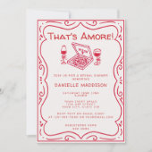 Whimsical Hand Getekende Dat Is Amor Bruiloft Fees Kaart (Voorkant)