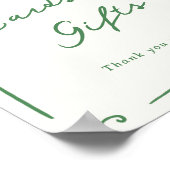 Whimsical Hand getekende groene Kaarten & geschenk Poster (Hoek)