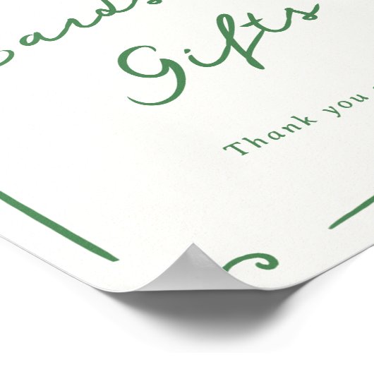 Whimsical Hand getekende groene Kaarten & geschenk Poster (Hoek)