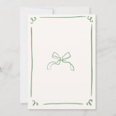 Whimsical Hand Getekende Groene Knoop Kaart (Achterkant)