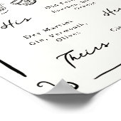 Whimsical Hand getekende handtekening Drinken Poster (Hoek)