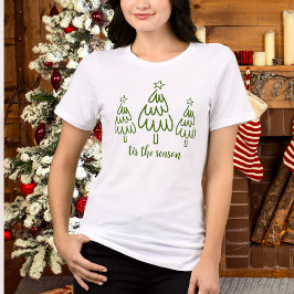 Whimsical Hand Getekende Krabbel Groene Tri-Blend Shirt