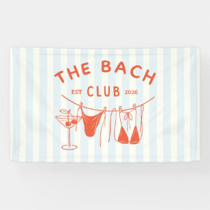 Whimsical Hand Getekende Oranje Cocktail Bachelore Spandoek